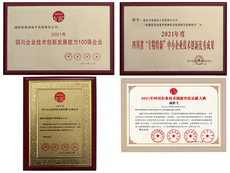 喜訊!公司榮獲四川企業(yè)技術(shù)創(chuàng)新發(fā)展能力100強等榮譽